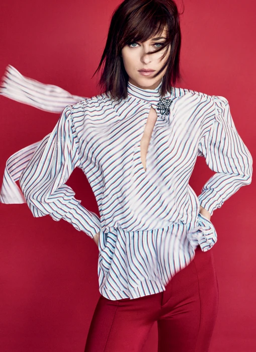 Dakota Johnson actress simple background women one person 2k