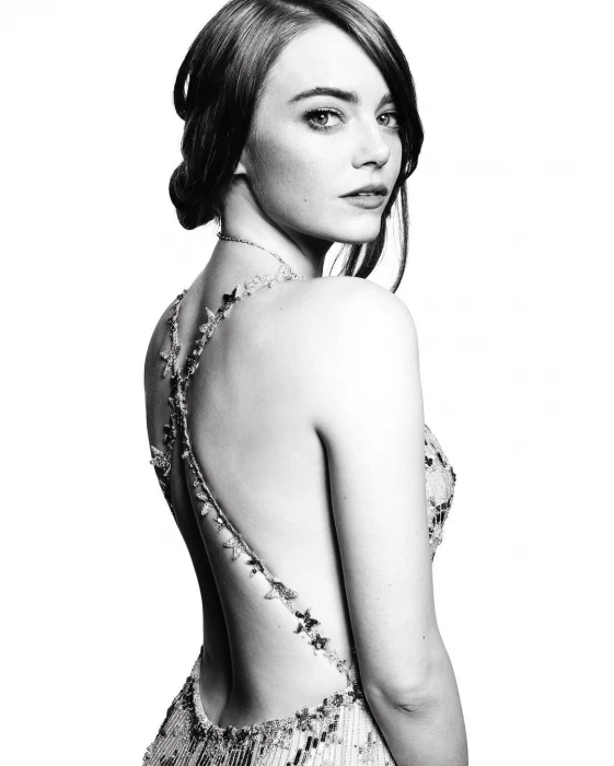 Emma Stone actress women monochrome