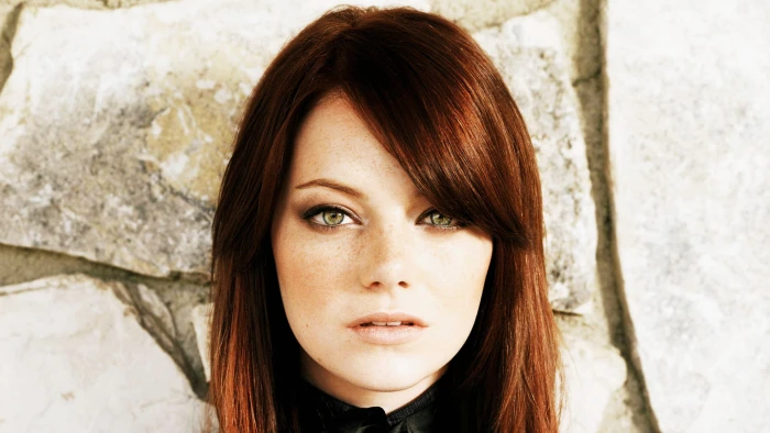 Emma Stone actress women portrait looking at camera headshot 2k