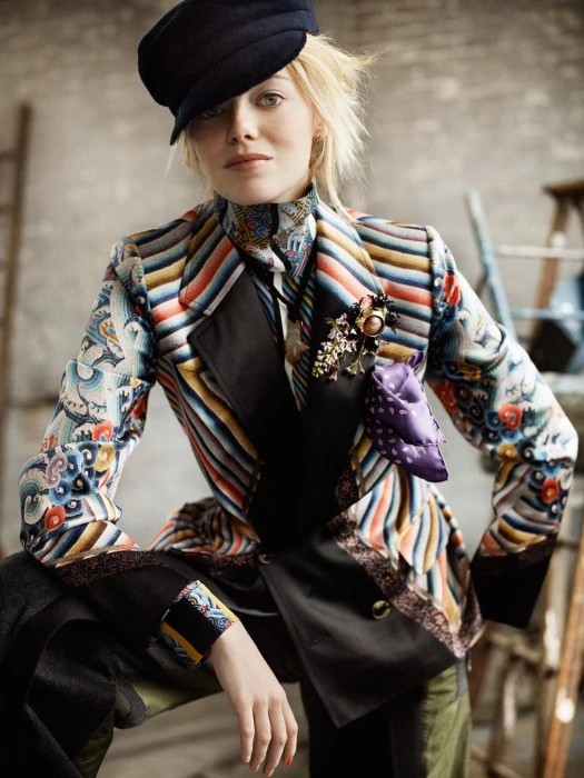 Emma Stone hat women blonde celebrity actress clothing