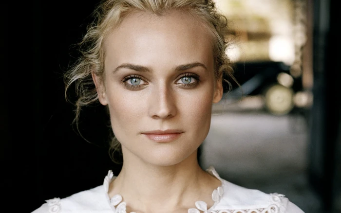 Diane Kruger women blonde blue eyes face actress