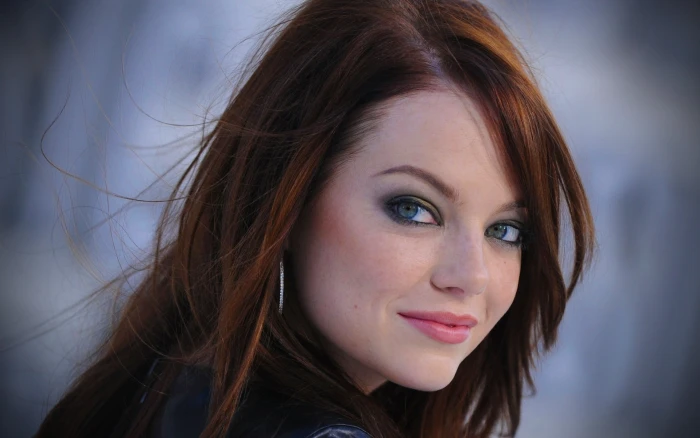 Emma Stone women redhead smiling looking at viewer actress