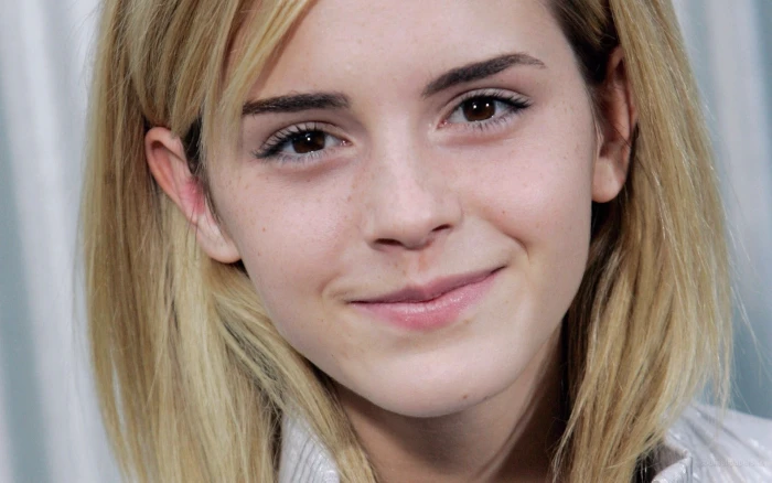 Emma Watson actress smiling face celebrity women portrait
