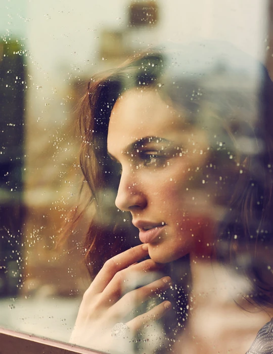 Gal Gadot actress model women window adult portrait headshot