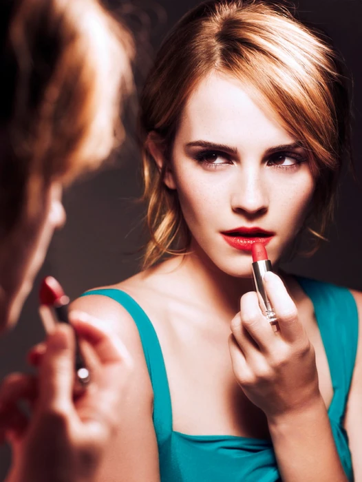 Emma Watson lipstick actress women long hair face celebrity 97