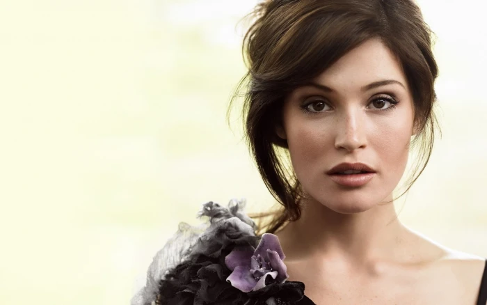 Gemma Arterton women brunette face actress