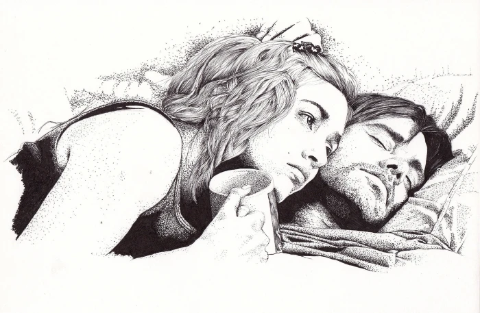 Eternal sunshine of the spotless mind art movie black 2k