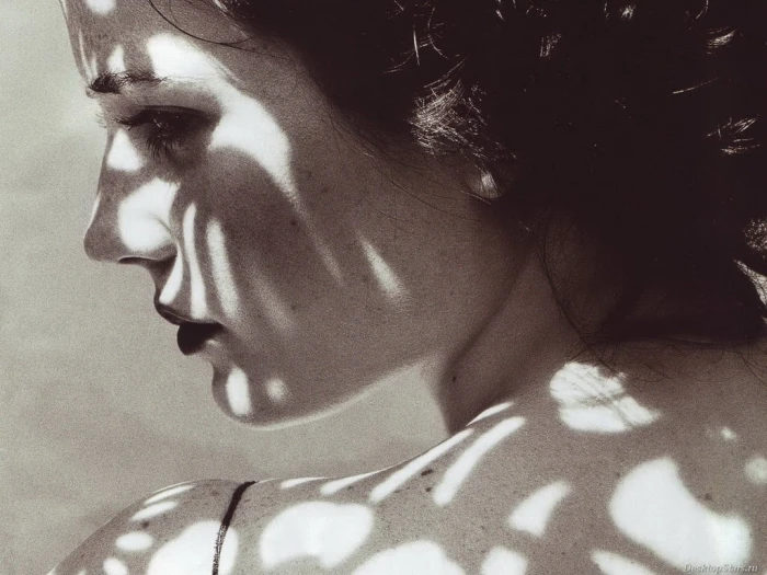 Eva Green actress monochrome women face portrait celebrity