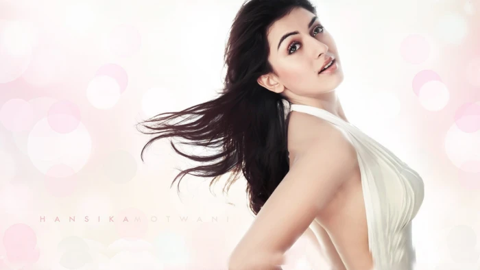 Hansika Motwani women Bollywood actress brunette long hair