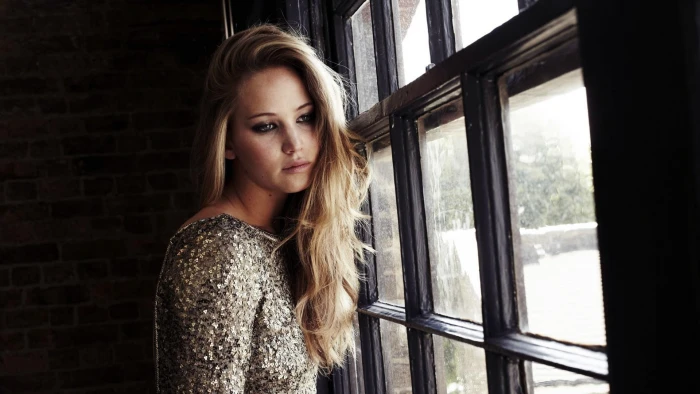 Jennifer Lawrence women actress celebrity window young adult