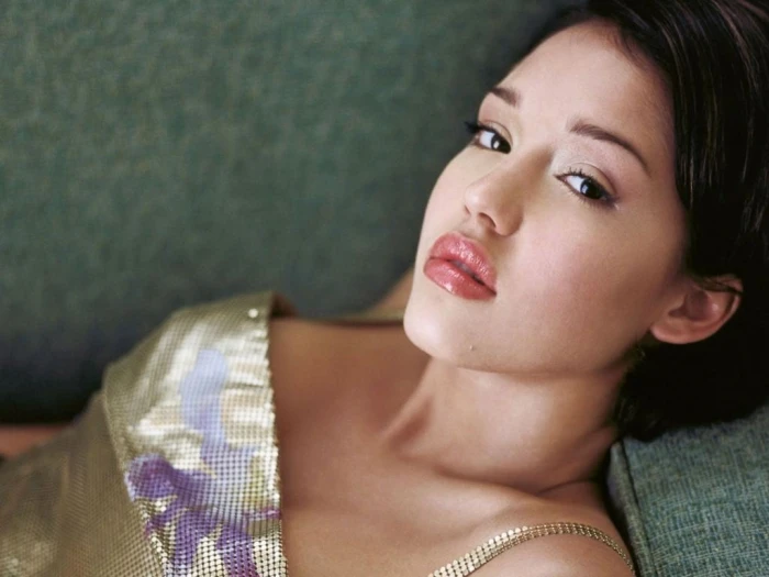 Jessica Alba women brunette face actress celebrity one person