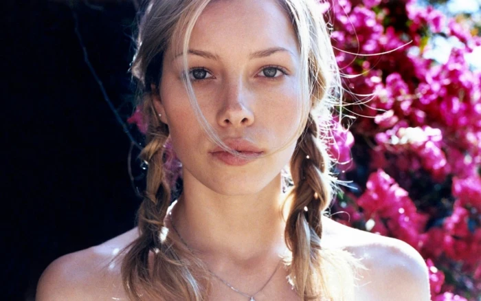 Jessica Biel actress women face portrait headshot one person