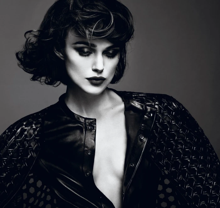 Keira Knightley actress women brunette dark hair monochrome 39