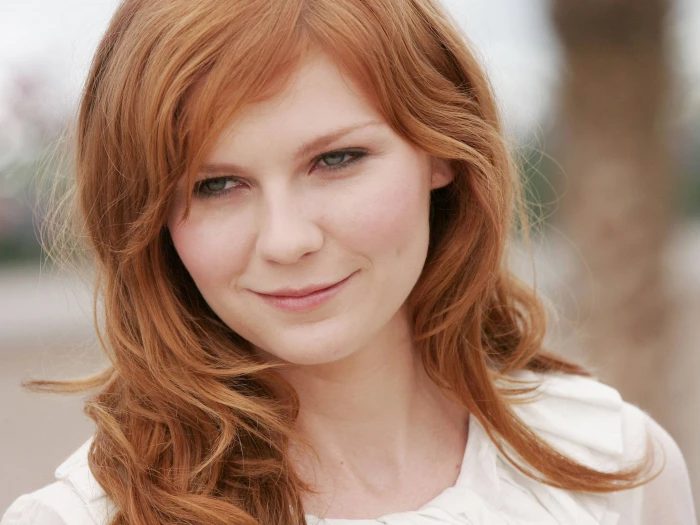 Kirsten Dunst actress women redhead smiling portrait celebrity