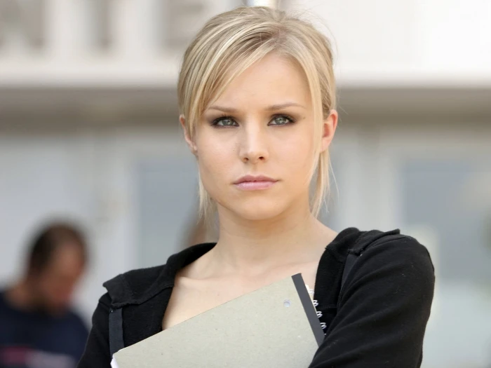 Kristen Bell actress women blonde portrait headshot hair