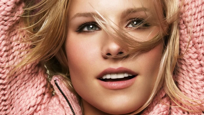 Kristen Bell women blonde actress face 2k