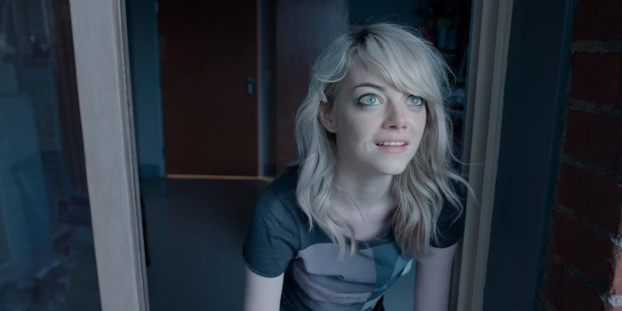 men's gray boat neck T shirt Emma Stone Birdman actress women 2k
