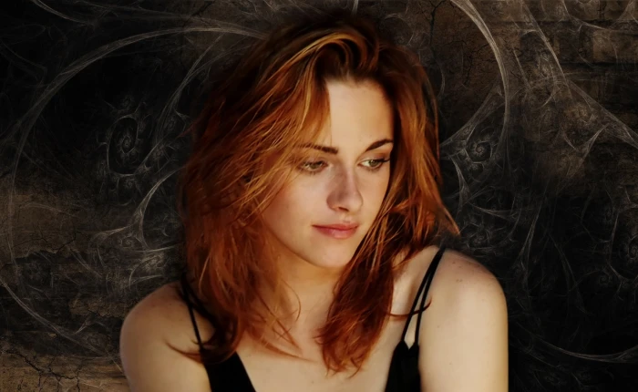 Kristen Stewart woman's black spaghetti strap top Female celebrities