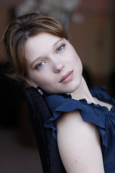 L a Seydoux women blue eyes blonde looking at viewer actress 2k