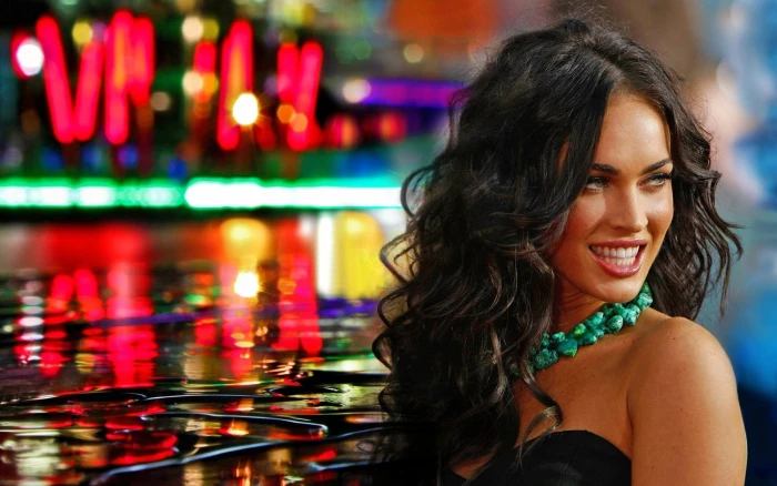 Megan Fox Actresses Face Hair Model portrait one person