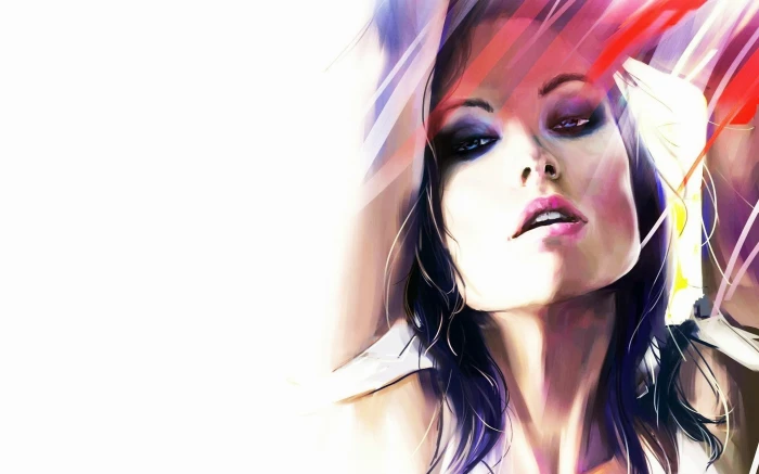 Olivia Wilde actress celebrity women face artwork 2k