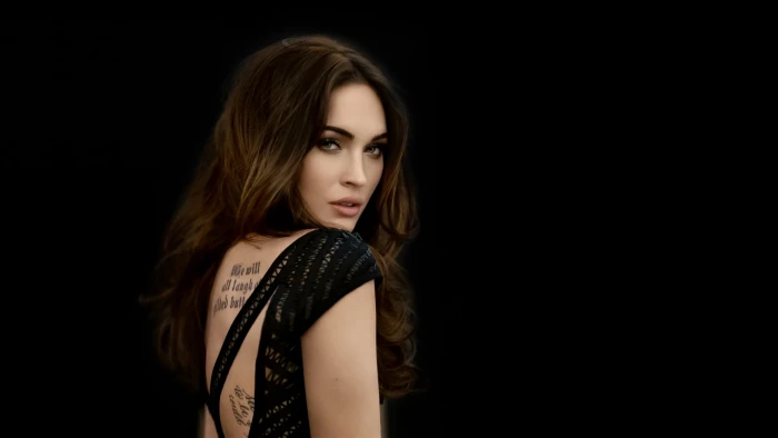 Megan Fox look smile actress tattoo tatoo portrait beauty