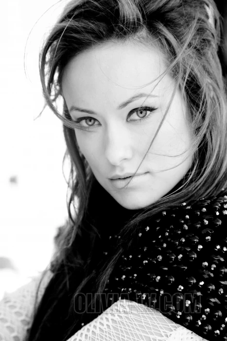 Olivia Wilde model actress hair in face monochrome women 2k