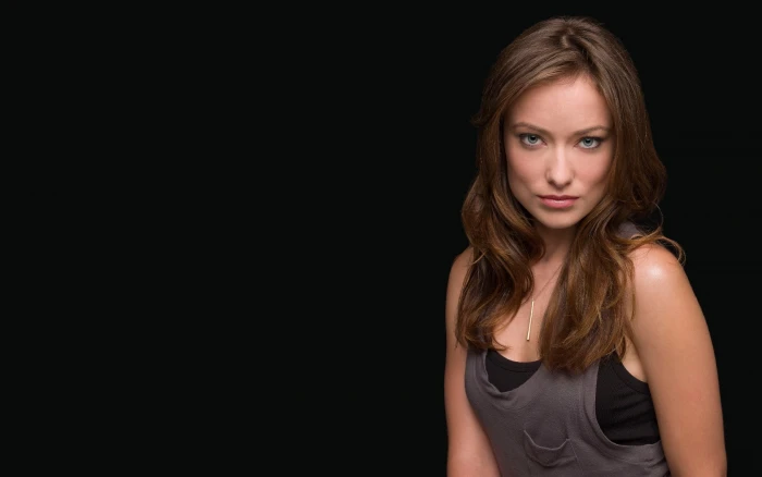 Olivia Wilde women actress brunette blue eyes tank top