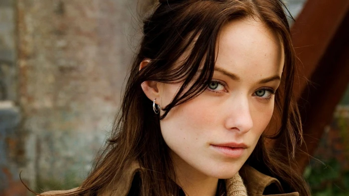 Olivia Wilde women face brunette green eyes actress