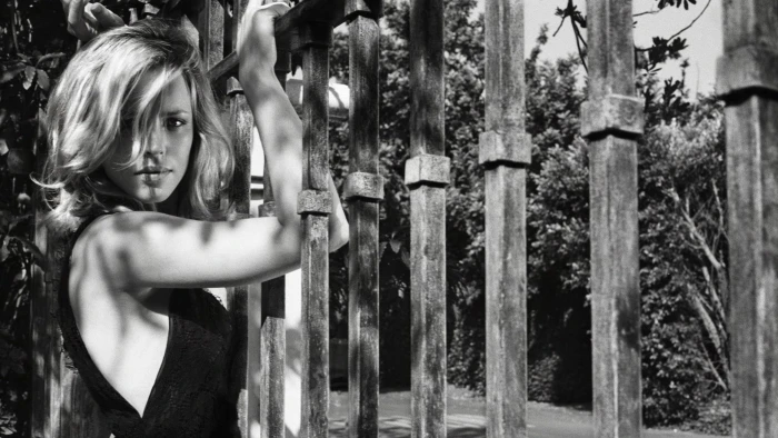 Rachel McAdams actress monochrome fence women one person