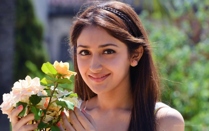Sayesha Saigal Telugu Actress portrait one person headshot
