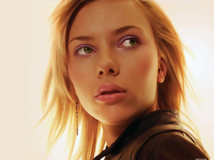 Scarlett Johansson face portrait women actress celebrity 50