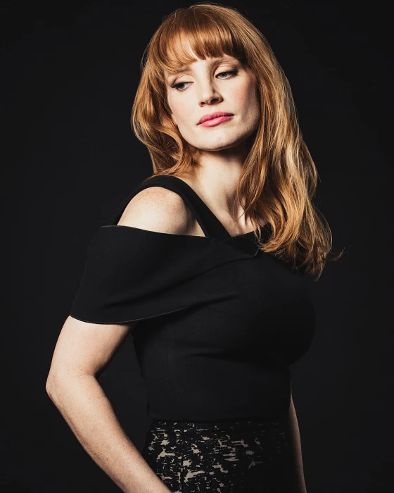 women actress Jessica Chastain studio shot hair portrait