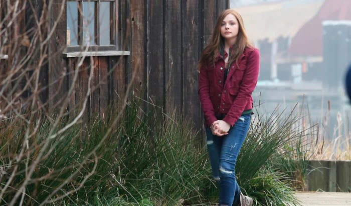 woman standing near brown house Chlo Grace Moretz If I Stay 2k