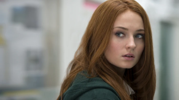 woman wearing black top celebrity actress Sophie Turner women 2k