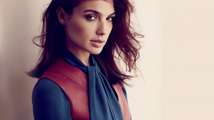 women brunette face Gal Gadot actress portrait beauty