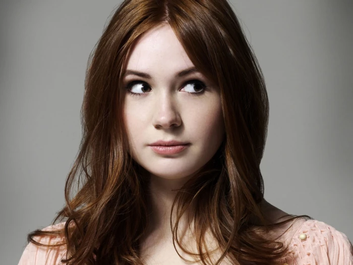 women closeup actress redheads long hair portrait karen gillan amy pond doctor who wal People Actresses HD Art