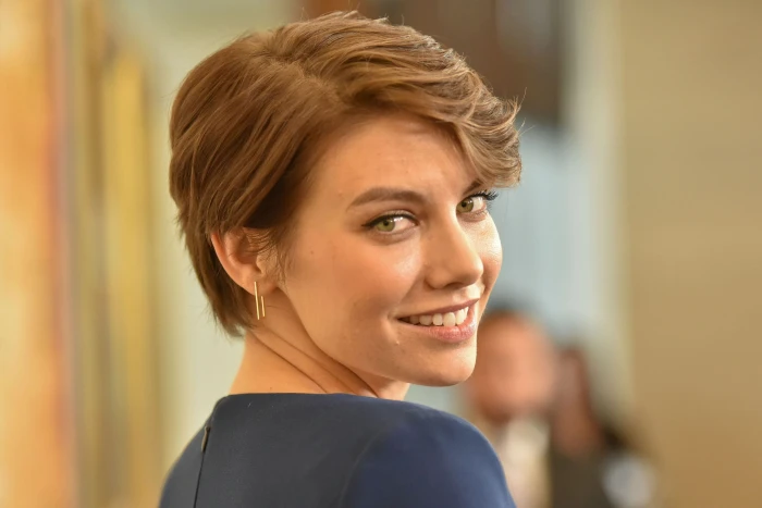 women face actress celebrity Lauren Cohan smiling brunette 2k 4k
