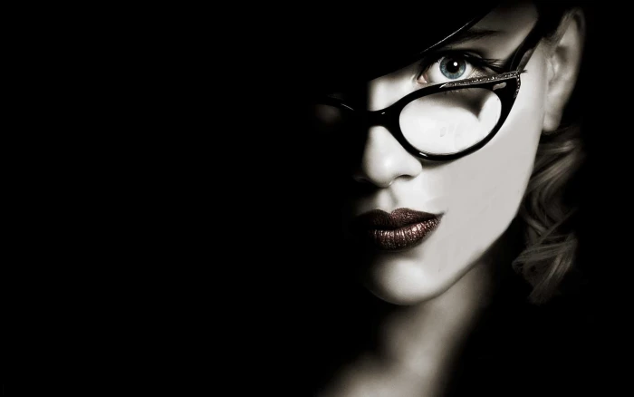 women face movies Scarlett Johansson with glasses