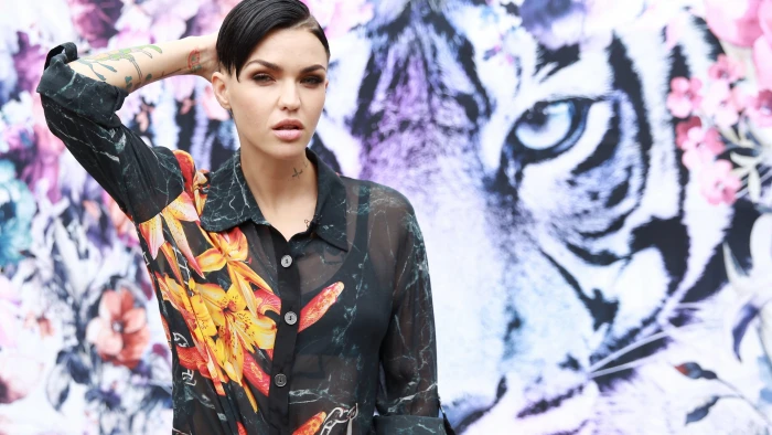 women's black and orange floral collared elbow sleeved shirt 2k