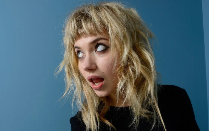women Imogen Poots blonde actress celebrity wavy hair