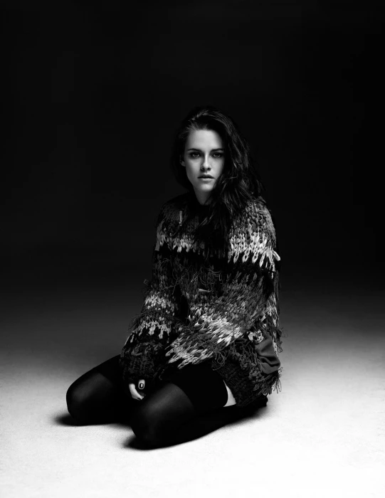 women Kristen Stewart actress monochrome portrait fashion