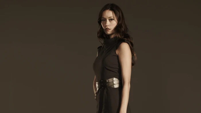 women's black sleeveless dress Summer Glau actress brunette 2k 4k 5k