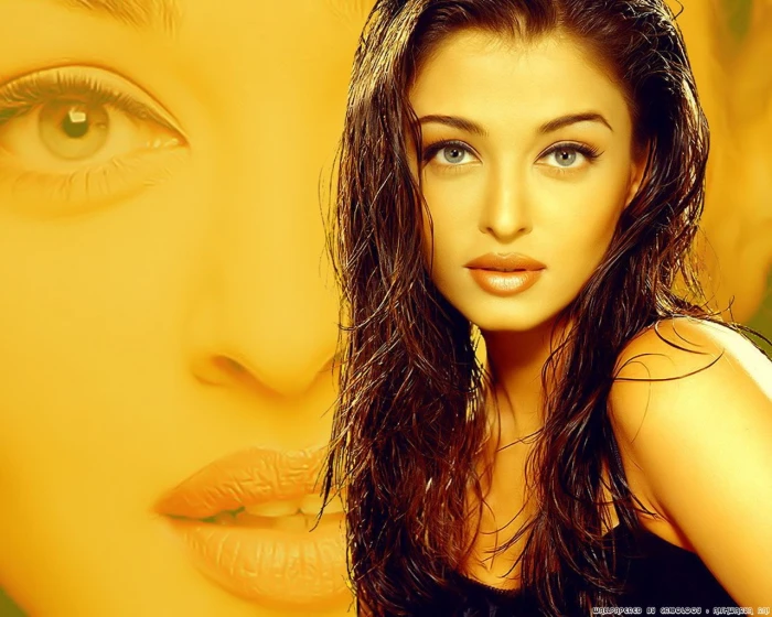 women's black spaghetti strap top Actresses Aishwarya Rai beauty