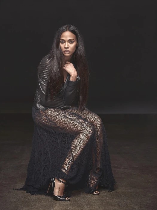 Zoe Saldana see through skirt actress brunette ebony women