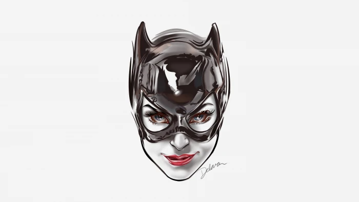 Minimal Artwork Catwoman studio shot mask disguise 2k 4k 5k 8k