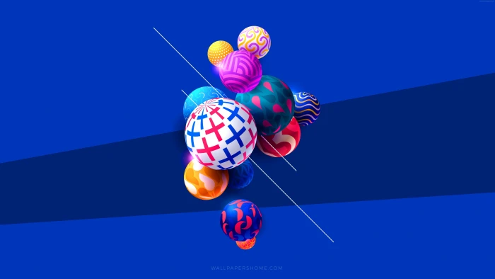 colorful abstract balls modern 2k 4k 5k 8k