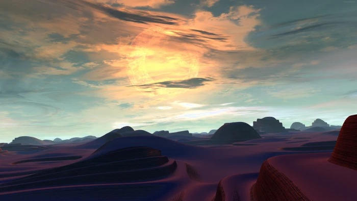 uhd alien planet sunrise dawn futuristic landscape 2k 4k 5k 8k