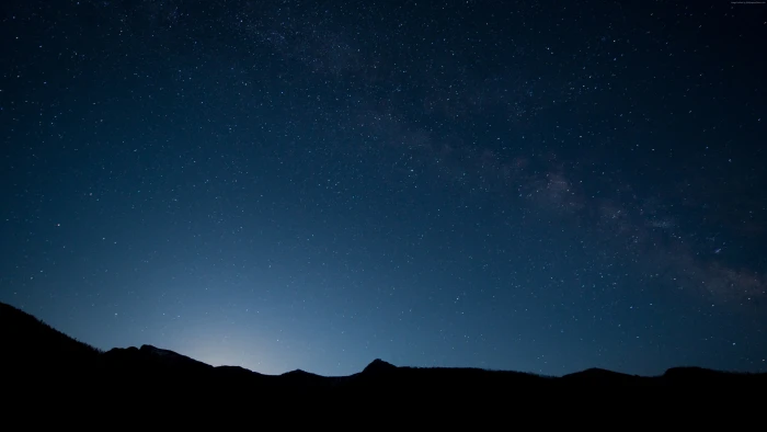 night stars mountains Sky 2k 4k 5k