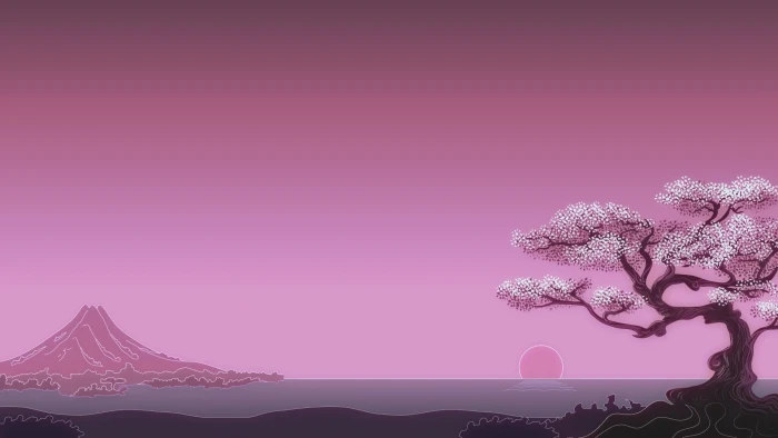px digital art Japan minimalism Simple Background sun Trees Video Games Star Wars HD Art 2k